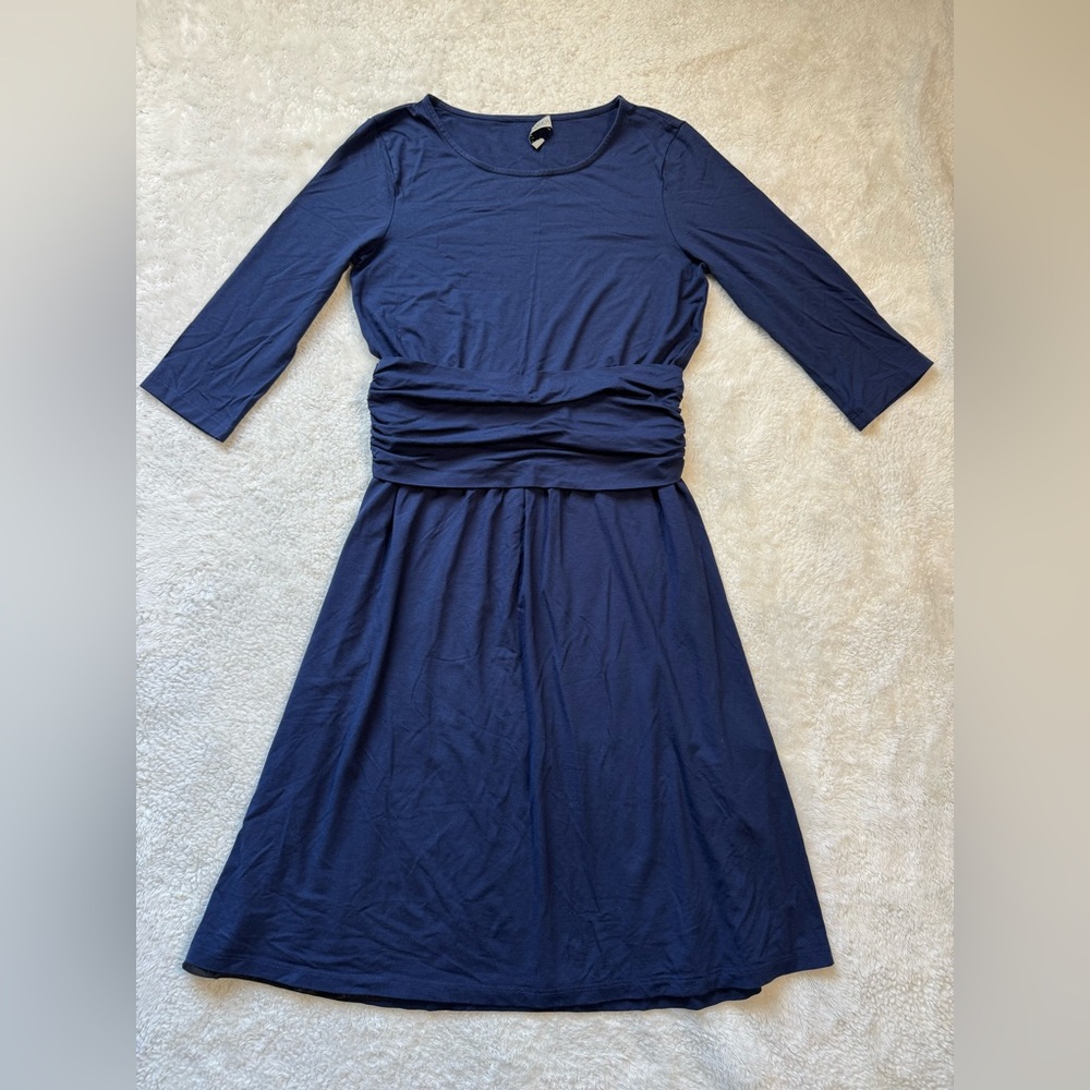 Uta Raasch Blue Stretch Viscose Blend Fitted Dress Us 6